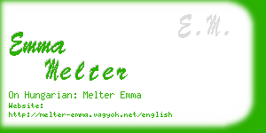 emma melter business card